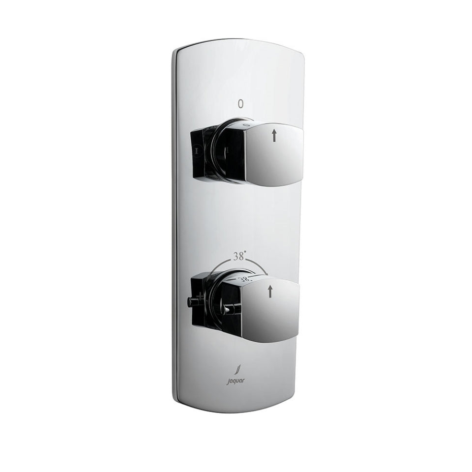 Jaquar Kubix Prime AQUAMAX EXPOSED PART KIT OF THERMOSTATIC SHOWER MIXER - CHROME KUP-CHR-35681NKPM-Concealed Stop Cock-dealsplant