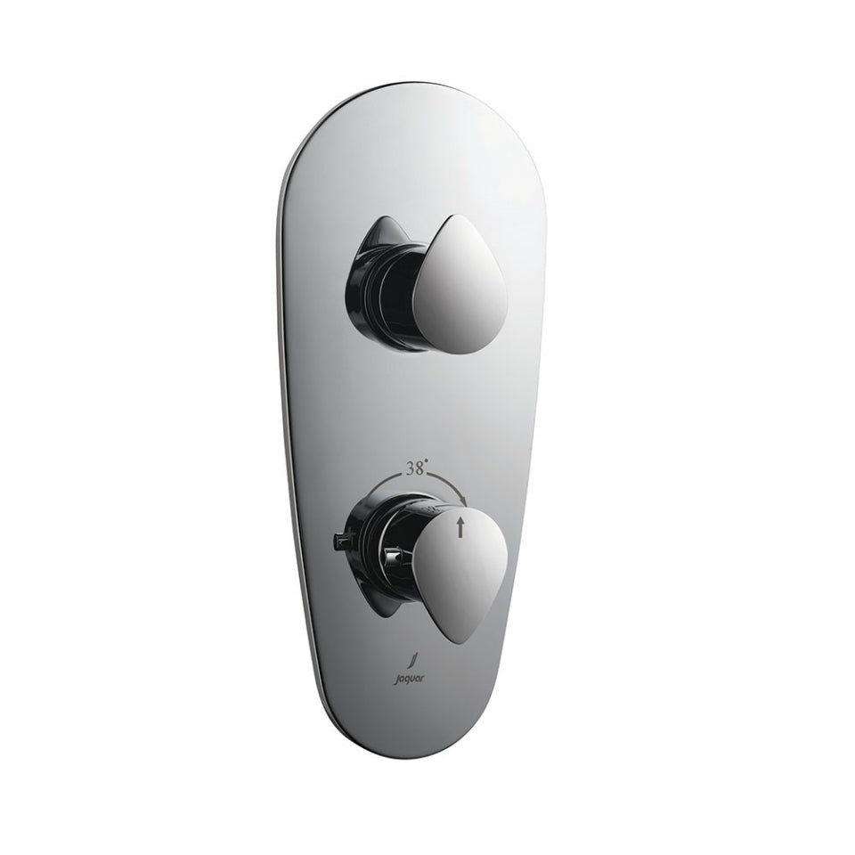 Jaquar Vignette Prime Aquamax Exposed Part Kit of Thermostatic Shower Mixer - Chrome-Concealed Stop Cock-dealsplant