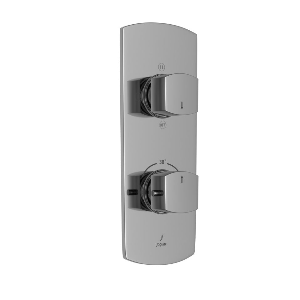 Jaquar Kubix Prime AQUAMAX EXPOSED PART KIT OF THERMOSTATIC SHOWER MIXER - CHROME KUP-CHR-35683NKPM-Concealed Stop Cock-dealsplant