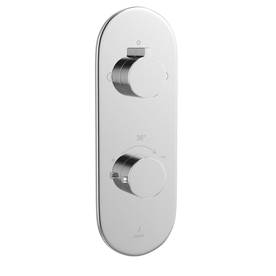 Jaquar Laguna Aquamax Exposed Part Kit of Thermostatic Shower Mixer with 2-way diverter - Chrome LAG-CHR-91681NK-Bib Cock-dealsplant