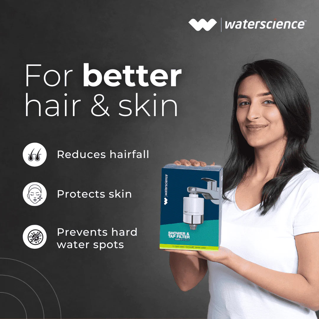 WaterScience CLEO Shower & Tap Filter + AERA Kitchen Tap Extender : COMBO OFFER-bathroom accessories-dealsplant