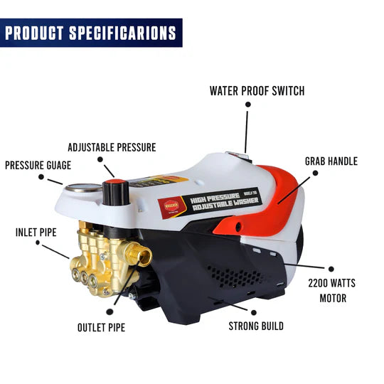 Woscher 280 Waterpro High Pressure Washer For Car-Home & Kitchen Accessories-dealsplant