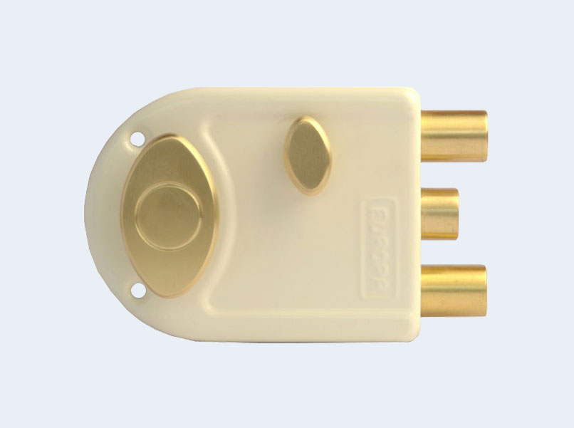 Europa 8013 Dimple Key Main Door Lock Nickel Chrome / Ivory Silver/ Anti Brass-Door lock-dealsplant