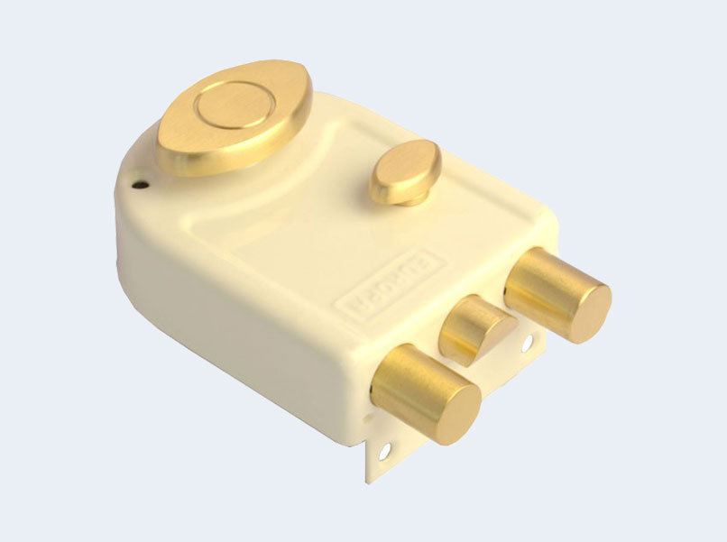 Europa 8013 Dimple Key Main Door Lock Nickel Chrome / Ivory Silver/ Anti Brass-Door lock-dealsplant