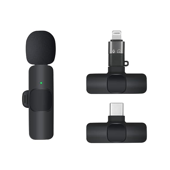 DEALSPLANT K8 Wireless Collar Mic iPhone/Android & Type C Supported Wireless Microphone.-Wireless Microphone.-dealsplant