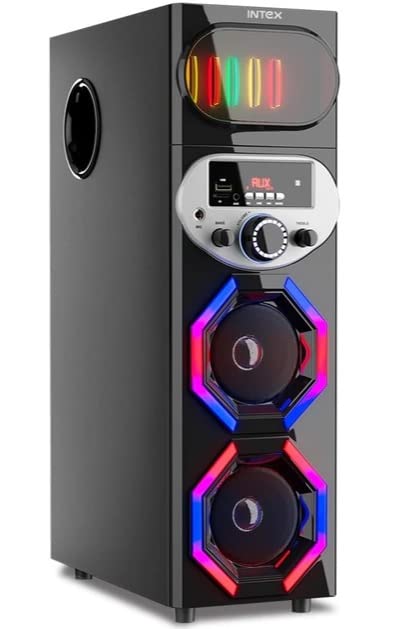 Intex TW 13504 TUFB 80W 1.0 Tower Speaker with Mic, Aux, FM, USB, BT v5.1 Tower Speaker-Trolley Speaker-dealsplant