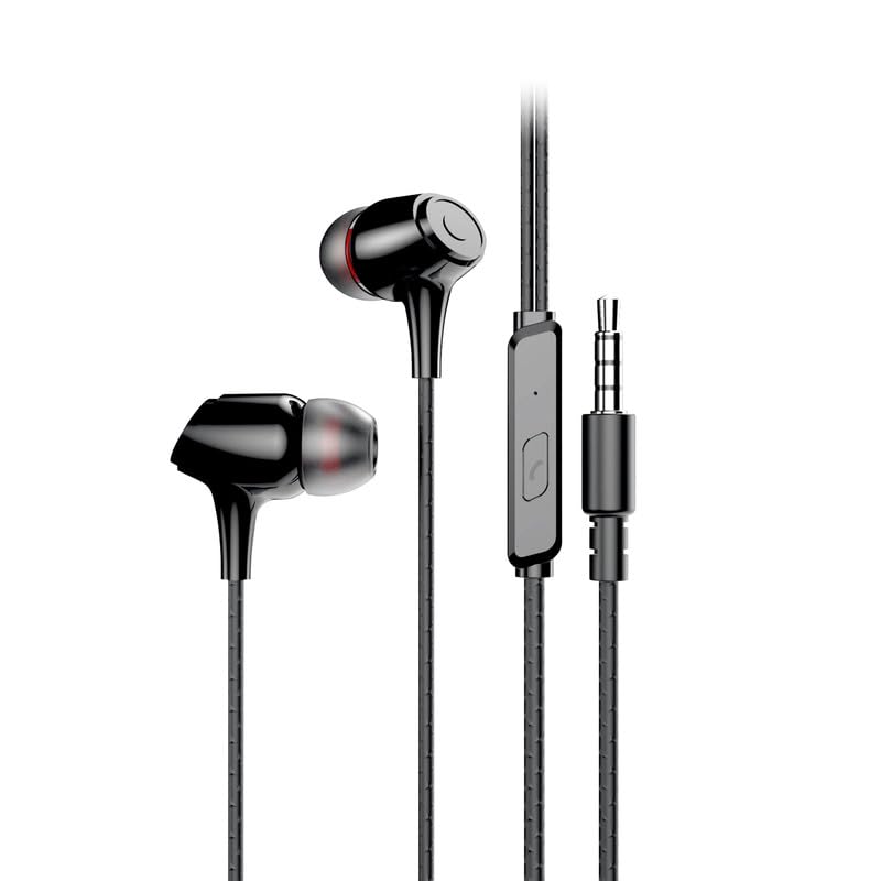 FRONTECH Wired in Ear Earphone with Mic, mm Jack Connectivity, 10 mm  Drivers and Speaker 6U++ for HD Audio Quality