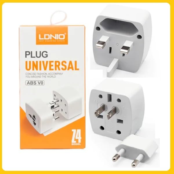 LDNIO Universal Plug 6A MAX Concise Fashion - Lightweight ABS V0 Travel Adapter with Silkworm Wing Design for World Travel-adapter-dealsplant
