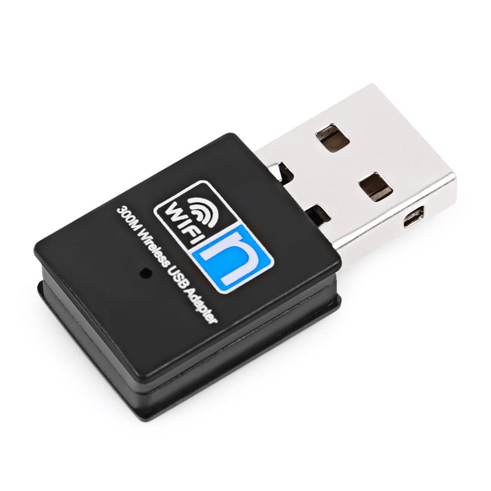 HAMMOK 300Mbps USB 2.0 WiFi Adapter, Wireless LAN Network Card Adapter, WiFi Dongle for Desktop Laptop PC Windows-WIFI DONGLE-dealsplant