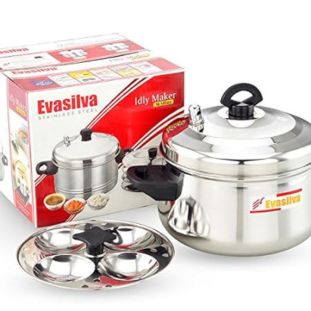 Murugan Evasilva Idly Cooker Curve-4 Plates Induction Compatible-dinning-dealsplant