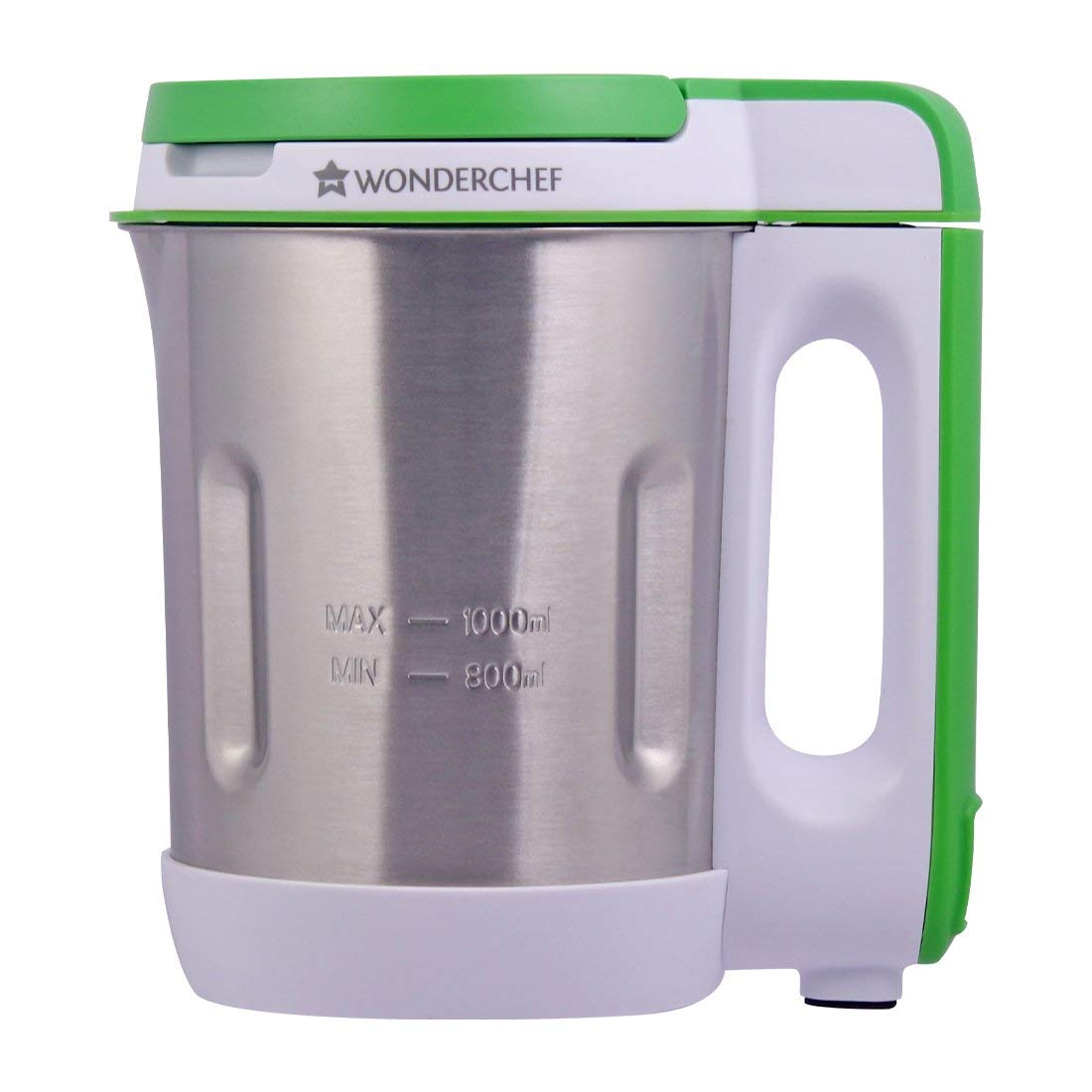 Wonderchef Automatic Soup Maker | 1.0 Litre | 800 Watts Heater | SS Blades & Bowl (Jug) | Soup in just 20 mins | 2 Years Warranty | White, Green & steel-Home & Kitchen Accessories-dealsplant