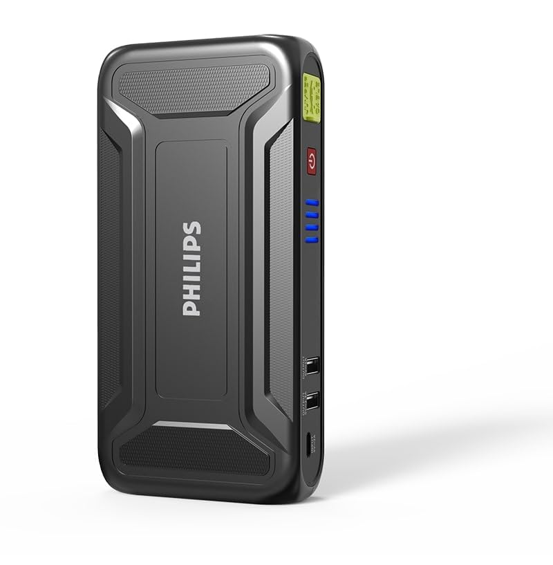 Philips Car Jump Starter JS3210 | Compact Design | Compatible with 4.0L Petrol Engine, 3.0L Diesel Engine and Two Wheeler | 9900mAH-dealsplant