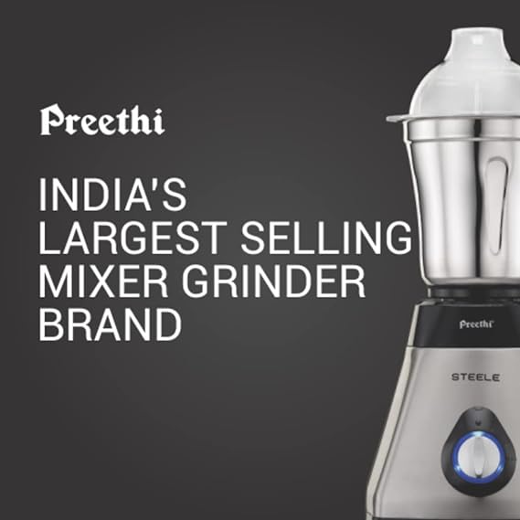 Preethi Steele Supreme MG 208 750W 4 Jars Mixer Grinder-Mixer Grinder-dealsplant