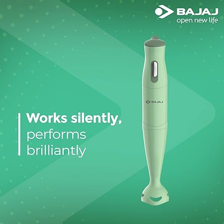 Bajaj Stainless Steel Hb-20 Silent 300W Hand Blender, Green, 300 Watt-dinning-dealsplant