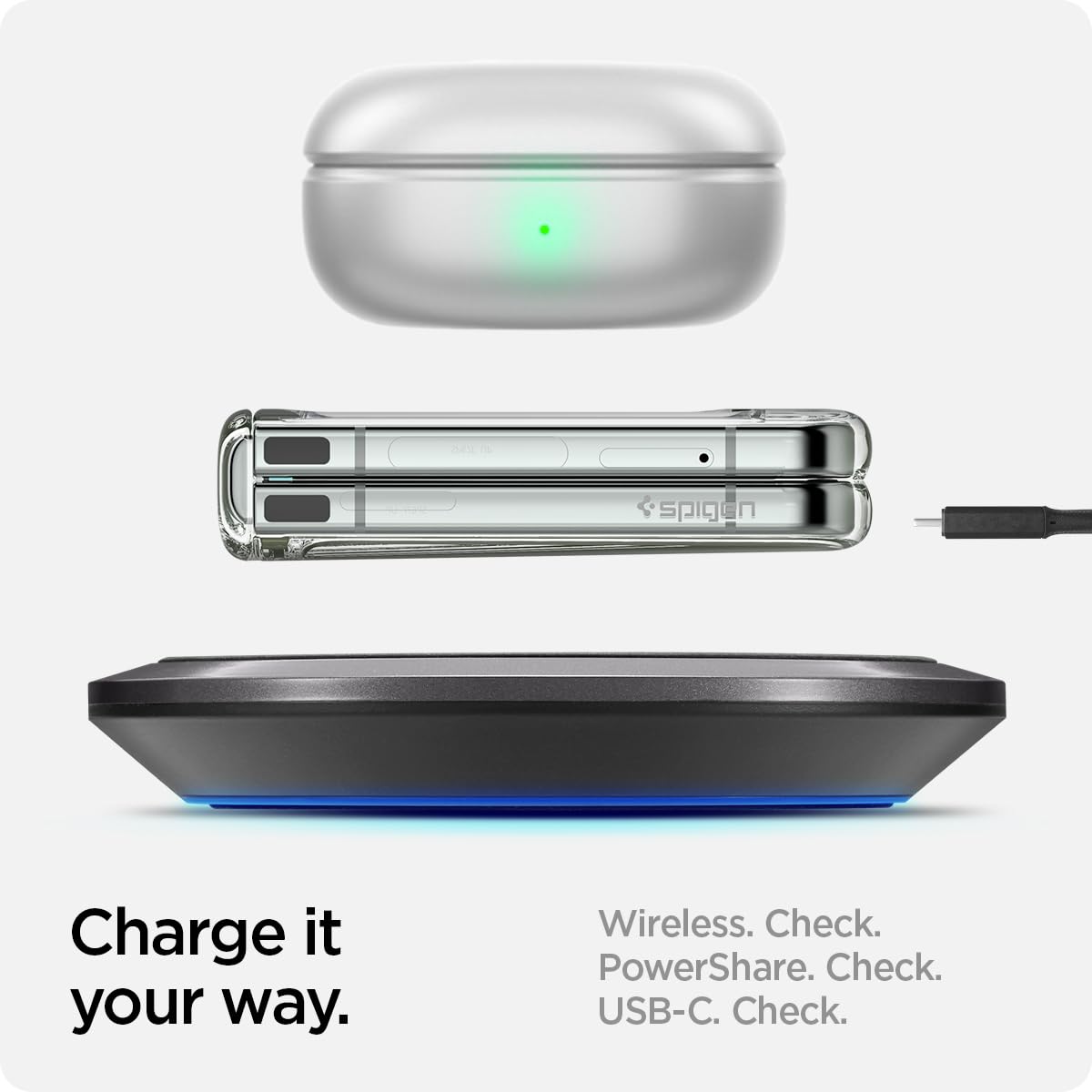 Dealsplant Back Cover Case Compatible with Galaxy Z Flip 5 (TPU + Poly Carbonate | Crystal Clear)-Mobile Back Case-dealsplant