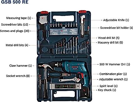 Bosch GSB 500 RE Kit 500 W Power Tool Kit
