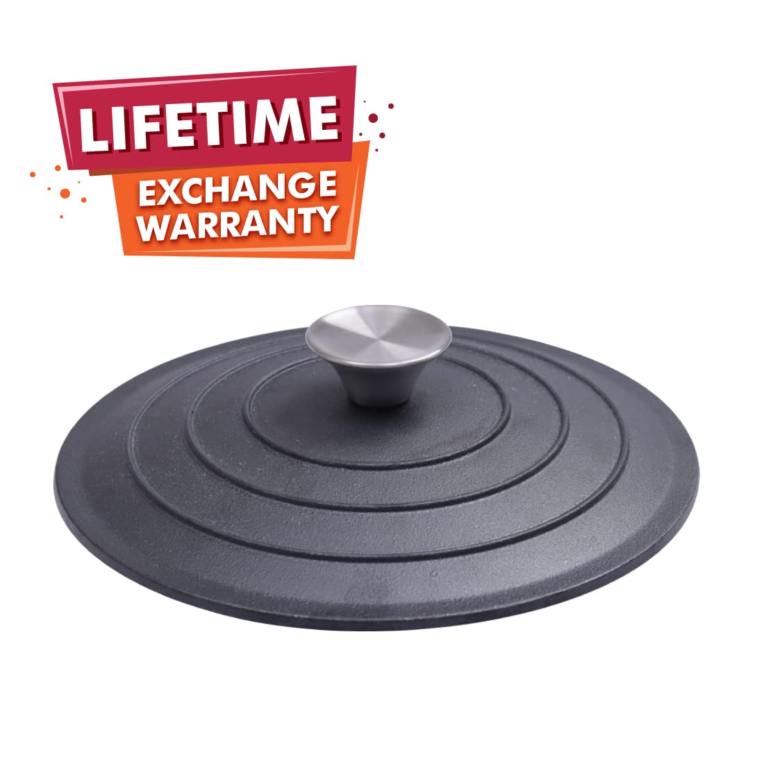 Wonderchef Forza Pre-Seasoned Cast-Iron Kadhai Lid|24cm-Home & Kitchen Accessories-dealsplant