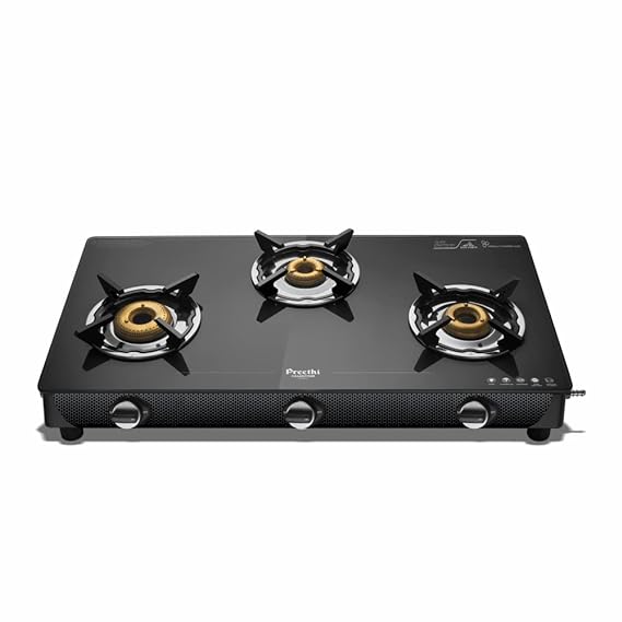 Preethi Valentino Carbon 3 Burner Gas Stove - GTS 121-GAS STOVE-dealsplant