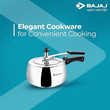 Bajaj PCX 63D, 3 ltr, Aluminium Handi Pressure Cooker with Induction Base-dinning-dealsplant