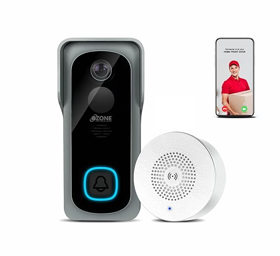 Ozone Smart Video Door Bell Instant Visitor Video Call on Phone| Wirel