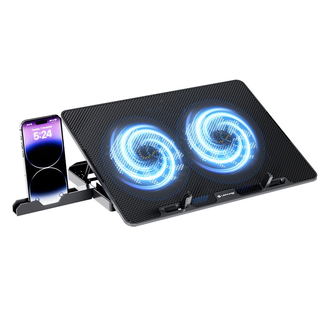 LAPCARE CHILLMATE Laptop Cooler and Stand DCX-A101 2 USB Ports with Blue LED