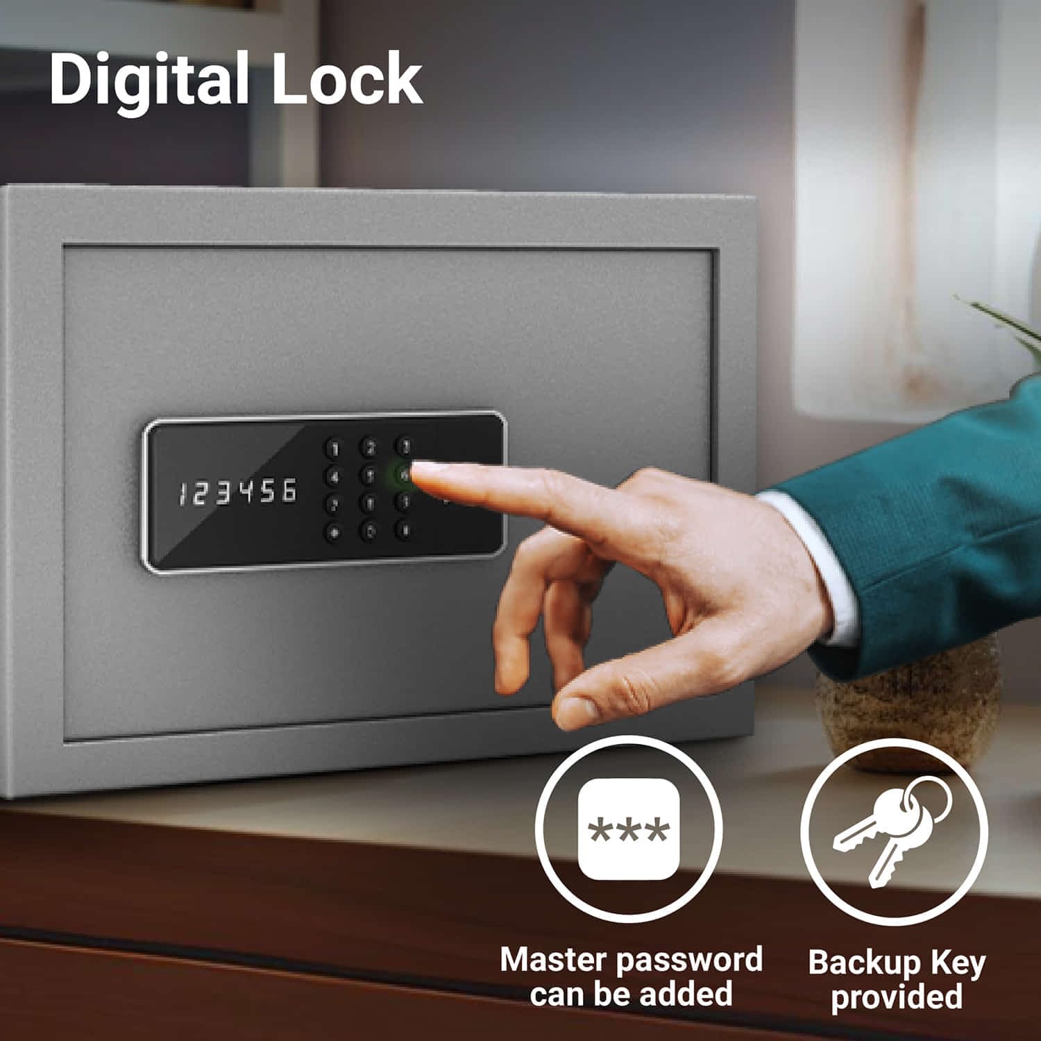 Godrej Security Solutions Godrej Nx Pro Digital (15L) Ebony Home Locker-Safe Locker-dealsplant