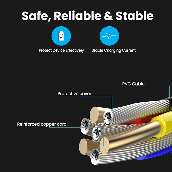 Portronics Konnect Spydr 8 Pin Cable with 3.0A Output-Connectors-dealsplant