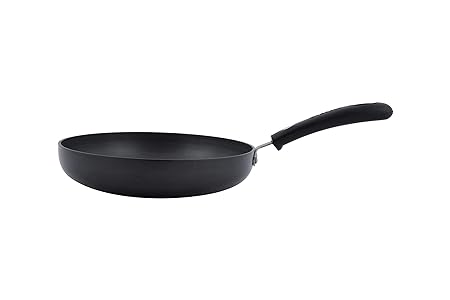 Bajaj Hard Anodised Aluminium Frying Pan, 240mm, Black-dealsplant