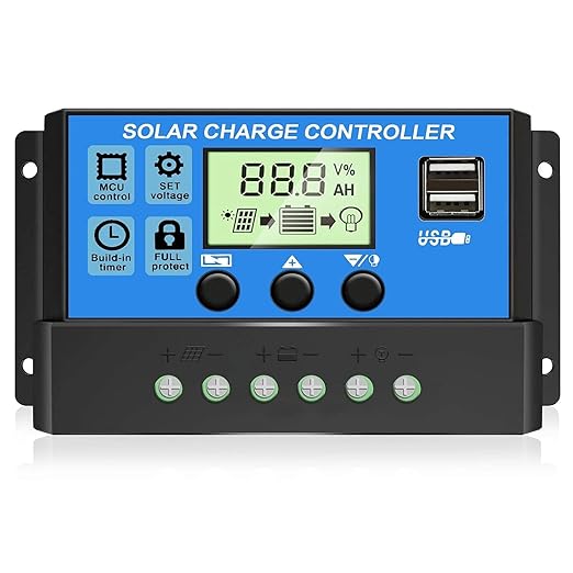 Dealsplant 12v/24v solar charge controller with digital display-Solar Products-dealsplant