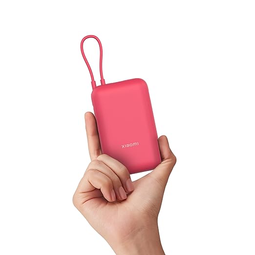 Xiaomi Pocket Power Bank 10000mAh 22.5W with Built-in Cable Super Fast Charging PD |Smart 12 Layer Protection Triple Output Ports Supports Android,Apple, Tablets, Earbuds,Watch MI Powerbank-Power Bank-dealsplant