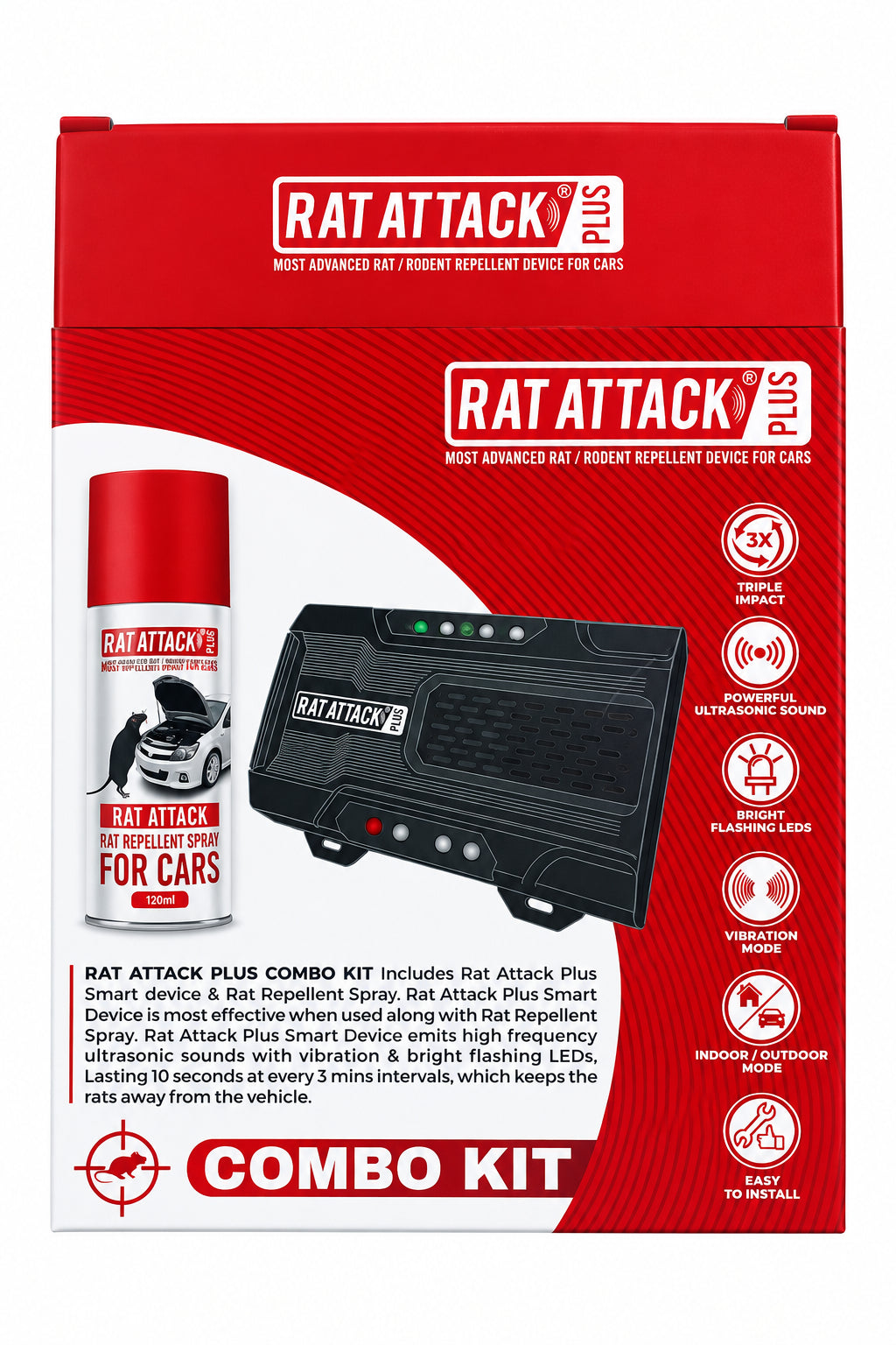Rat Attack Plus with light and vibration sensor-car protection-dealsplant