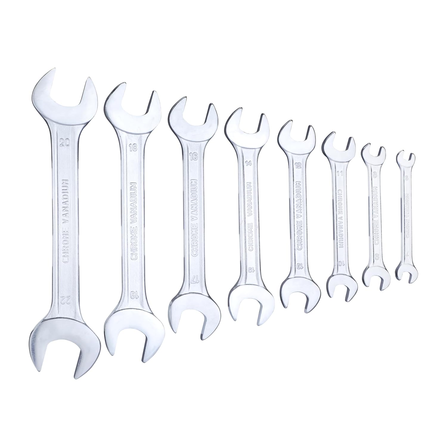 Taparia DEP-08 Double Ended Spanner Set, Open End, 20 x 5.5 x 4.5 cm-Open Ended Spanner-dealsplant