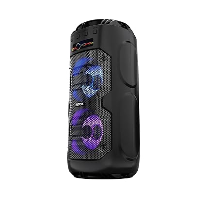 Intex Beast 1003 Portable Wireless BT Speaker with 12W Sound Output, Up to 8 Hrs Music Play Time, True Wireless Feature, Multi-Connectivity Modes, Multi Coloured RGB Display Light(Ocean Blue)-Tower Speaker-dealsplant