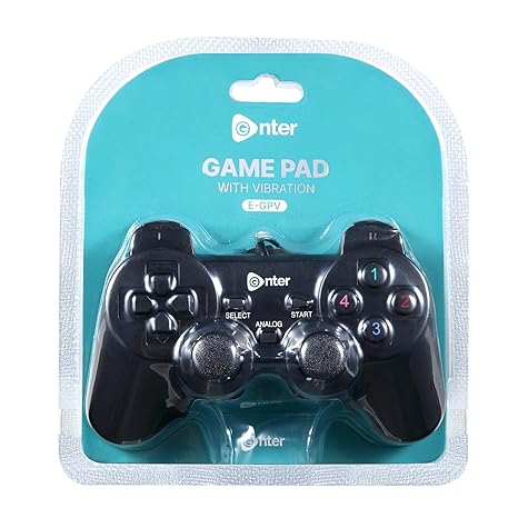 Enter GPV10 Wired USB Gamepad Controller with Dual Vibration, Compatible with PC/Windows/PS3/ Android TV-Gamepad-dealsplant