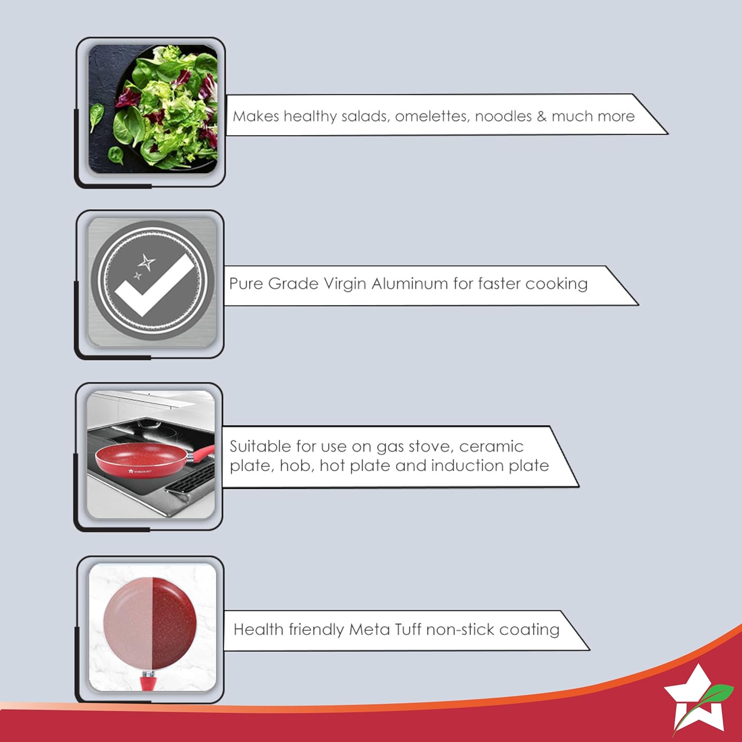 Wonderchef Royal Velvet 24 cm Non-Stick Fry Pan-Home & Kitchen Accessories-dealsplant