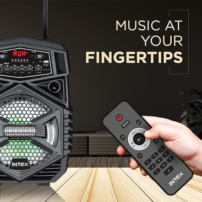 Intex T-200 TUFB Wireless Bluetooth MM Trolley Speaker 60 Watts (Black, Dual)-Multi-Media Speaker-dealsplant