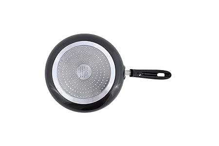 Bajaj Hard Anodised Aluminium Frying Pan, 240mm, Black-dealsplant