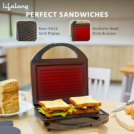 Lifelong LLSM120G 750W 4 Slice Grill Sandwich Maker-Sandwich Maker-dealsplant