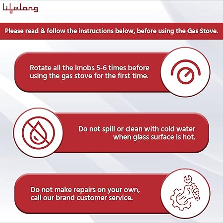 Lifelong Glass Top Gas Stove, 4 Burner Gas Stove-GAS STOVE-dealsplant