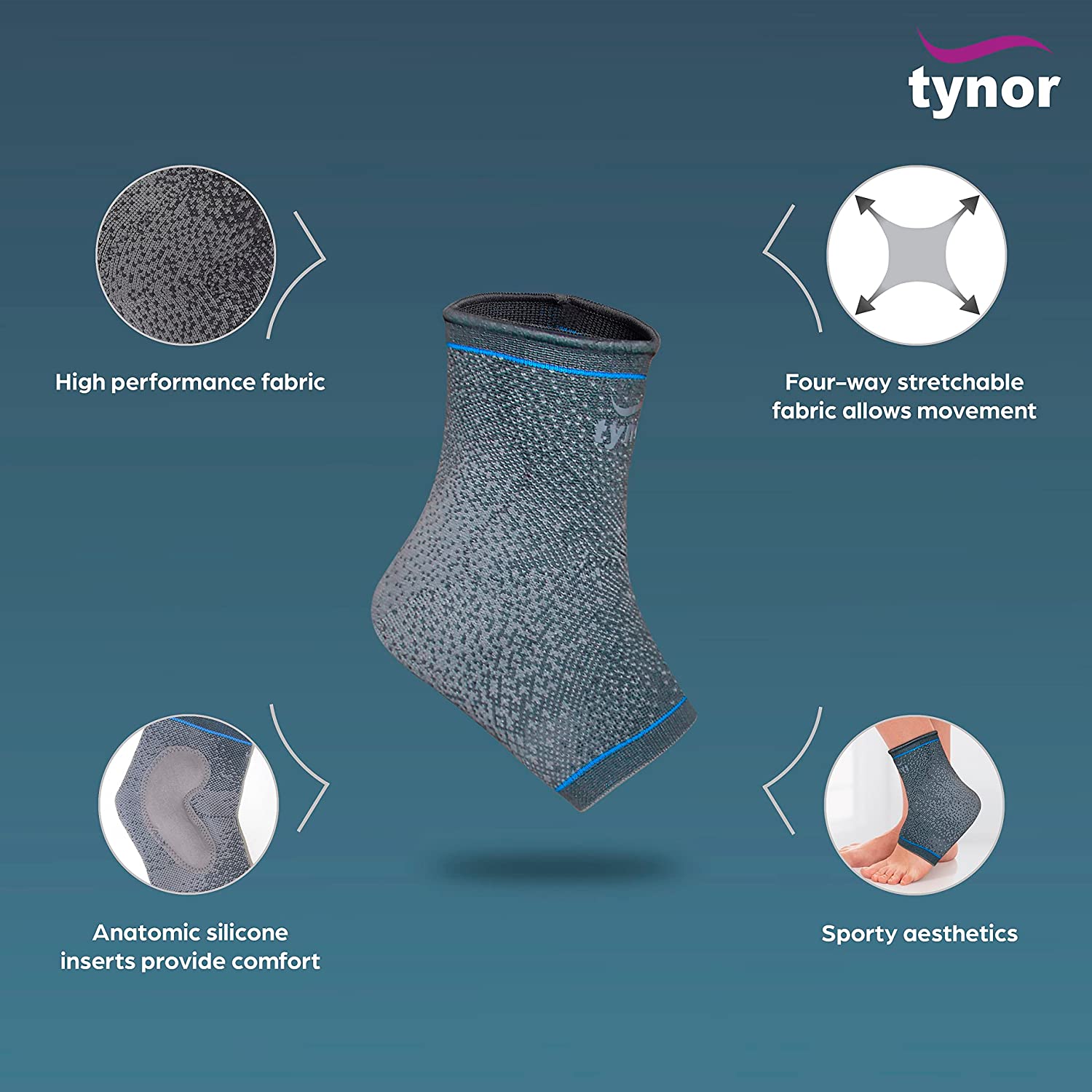 Tynor Ankle Support Urbane D-18-Health & Personal Care-dealsplant