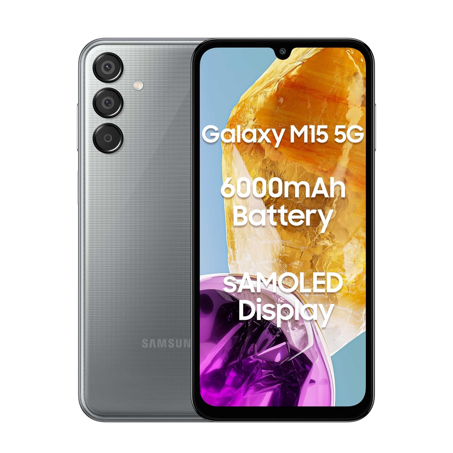 Samsung Galaxy M15 5G Stone Grey 6GB/128GB-Mobile Phones-dealsplant