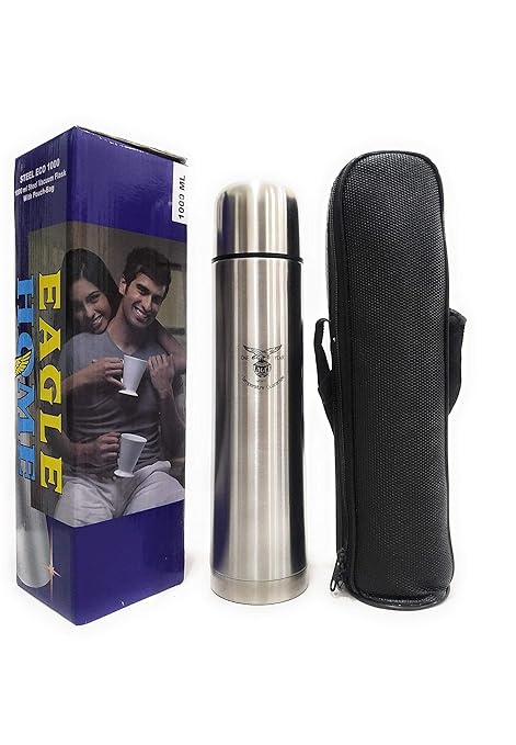 Eagle Home Stainless Steel ECO FLIP LID Vacuum Flask, 1000 ml, Silver-dinning-dealsplant