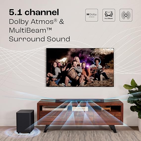 JBL Bar 1000 Pro, 11.1 (7.1.4) Channel Truly Wireless Soundbar with True Dolby Atmos®, DTS:X, and MultiBeam™ Surround Sound, 10” Down-Firing Wireless Subwoofer, HDMI eARC, BT,WiFi,Alexa, One App(880W)-Speaker-dealsplant