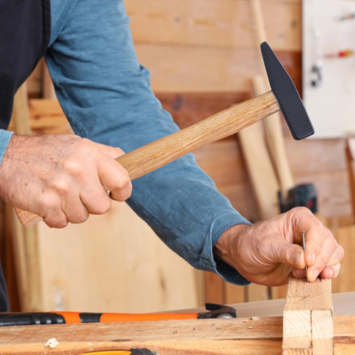 Taparia Machinist Hammer - MH 400 with wood Handle-Ball Pein Hammer-dealsplant