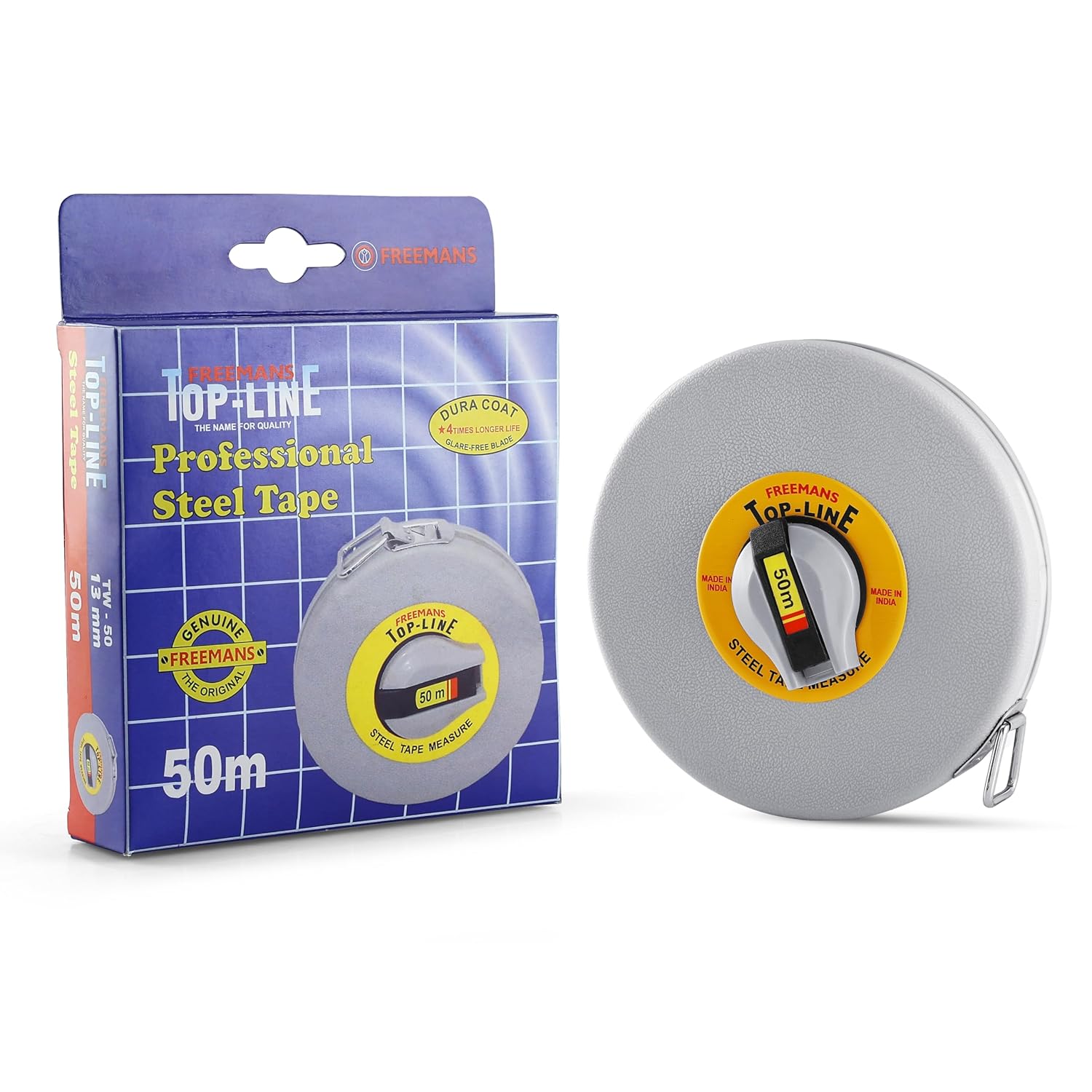 FREEMANS TW50 Top Line 50m:13mm Steel Measuring Tape-Measuring Tape-dealsplant