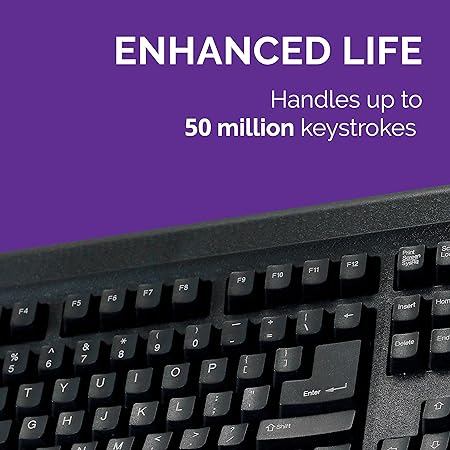 TVS ELECTRONICS Gold Prime Mechanical Wired Keyboard Dustproof Key Switches Guaranteed 50 million keystrokes 1.5 Meter USB Cable, USB Gold Keyboard (Black)-Electronics Tools-dealsplant