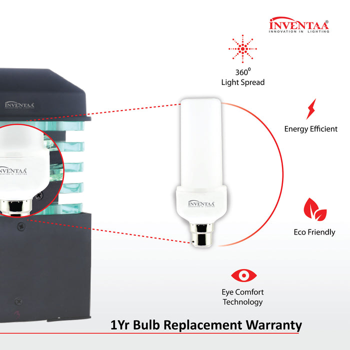 INVENTAA Eberta 6 Inch Ice Cube LED Gate Light For Outdoor Main Gate With 1 Year Replacement Warranty-dealsplant