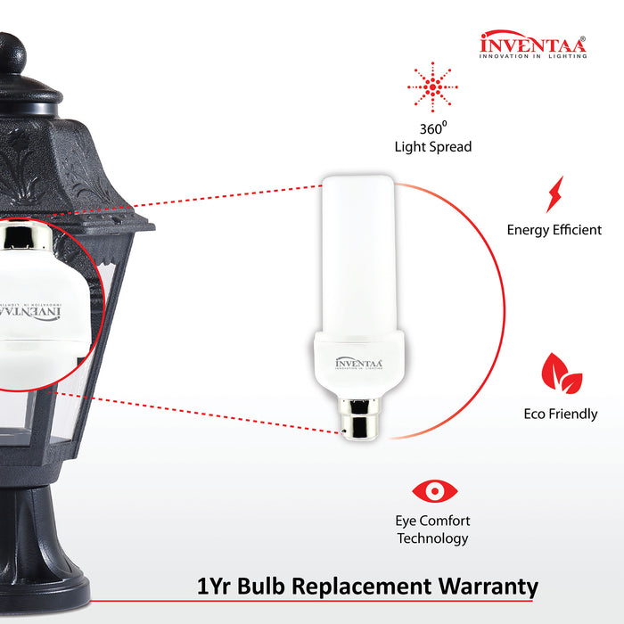 INVENTAA Tacita LED Gate Light For Outdoor Main Gate With 1 Year Bulb Replacement Warranty-dealsplant