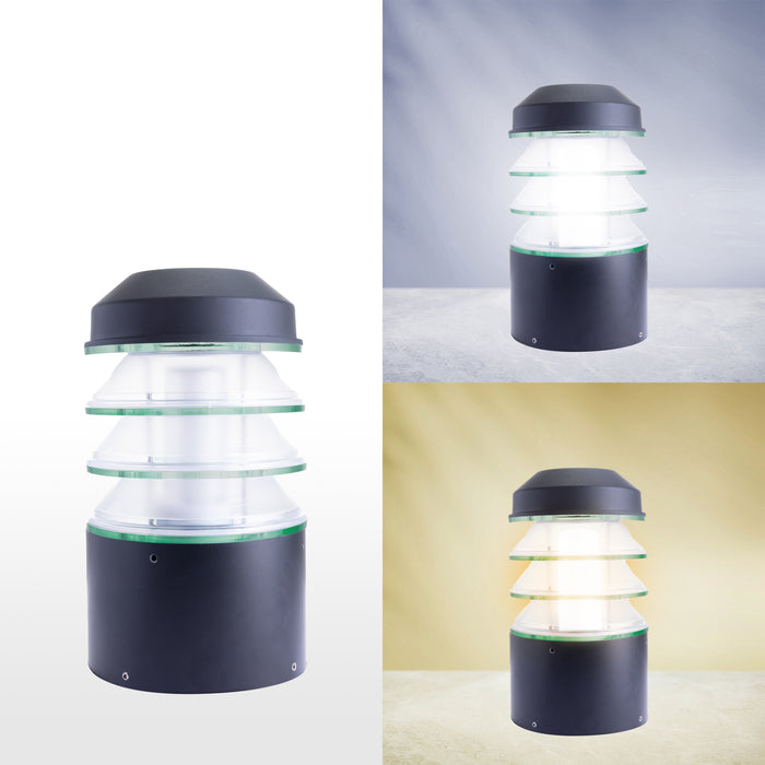 INVENTAA Estela LED Post Top Ice Cube LED Gate Light 12W For Your Modern Entrance Gate With 1 Year Free Bulb Replacement Warranty-dealsplant