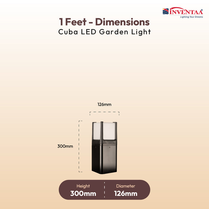 Inventaa CUBA LED Bollard Light for Outdoor Garden & Landscape – 1 Year Warranty-Outdoor Lighting-dealsplant